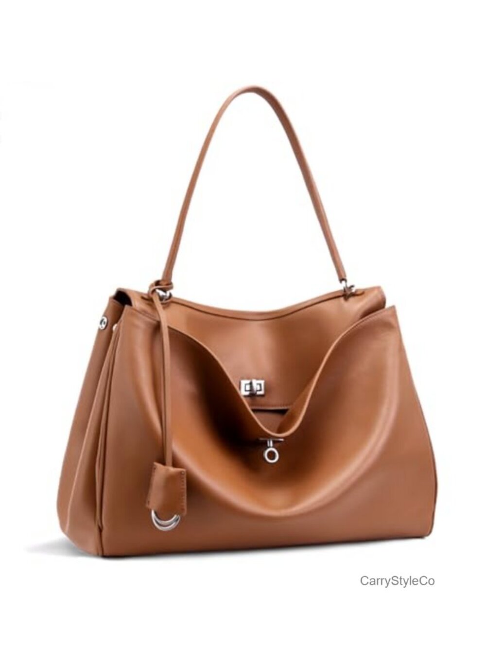 Genuine Leather Tote Bag Women Large Top-handle Satchel Shoulder Handbag Purse
